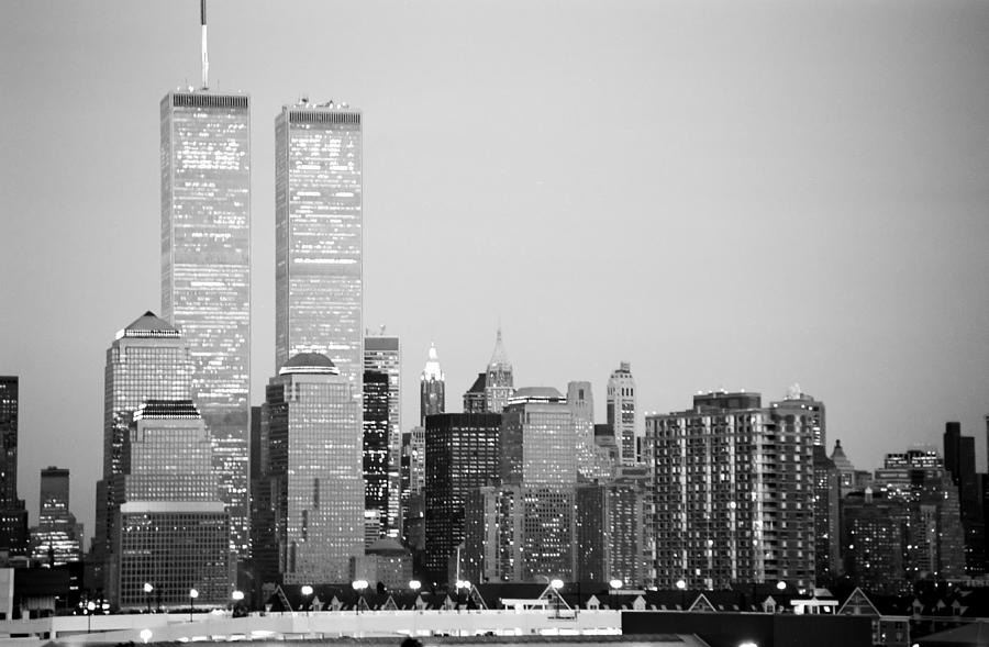 City Photograph - World Trade Center Black and White One by Sean Gautreaux
