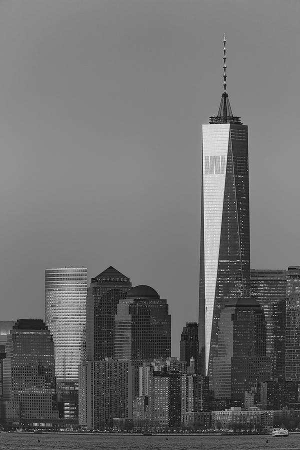 World Trade Center Downtown Manhattan BW Photograph by Susan Candelario