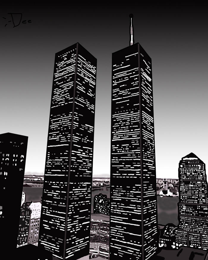 World Trade Center In Black And White Digital Art by Danielle Scott