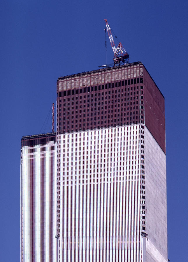 World Trade Center under construction Photograph by Paul Ross