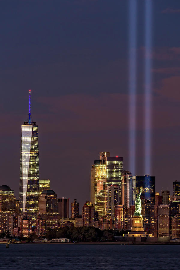 World Trade Center WTC Tribute In Light Memorial II Photograph by Susan Candelario