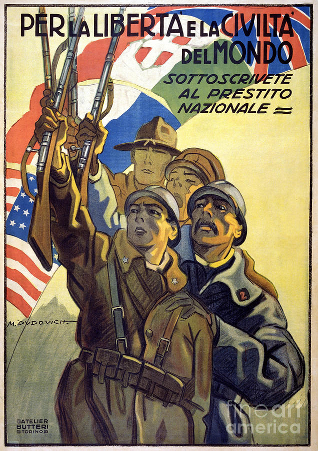World War I: Italian Poster Painting by Granger