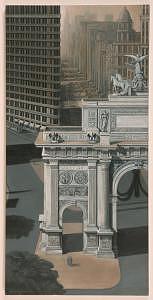 World War I Memorial Arch At Madison Square Painting by Joseph Greenawalt