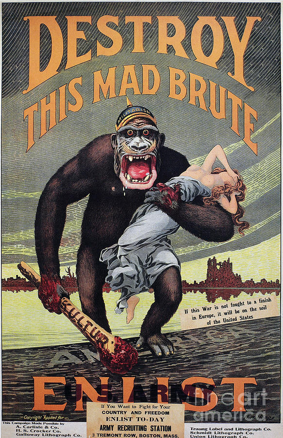 World War I Recruitment Poster Photograph by Granger