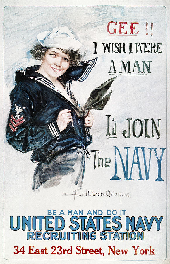 U.s. Navy, 1917 Painting by Granger