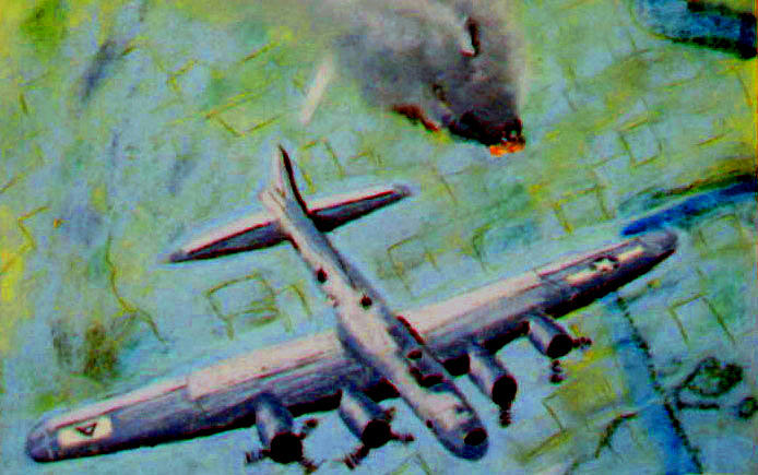 World War II Bombing Mission Painting by Stan Hamilton