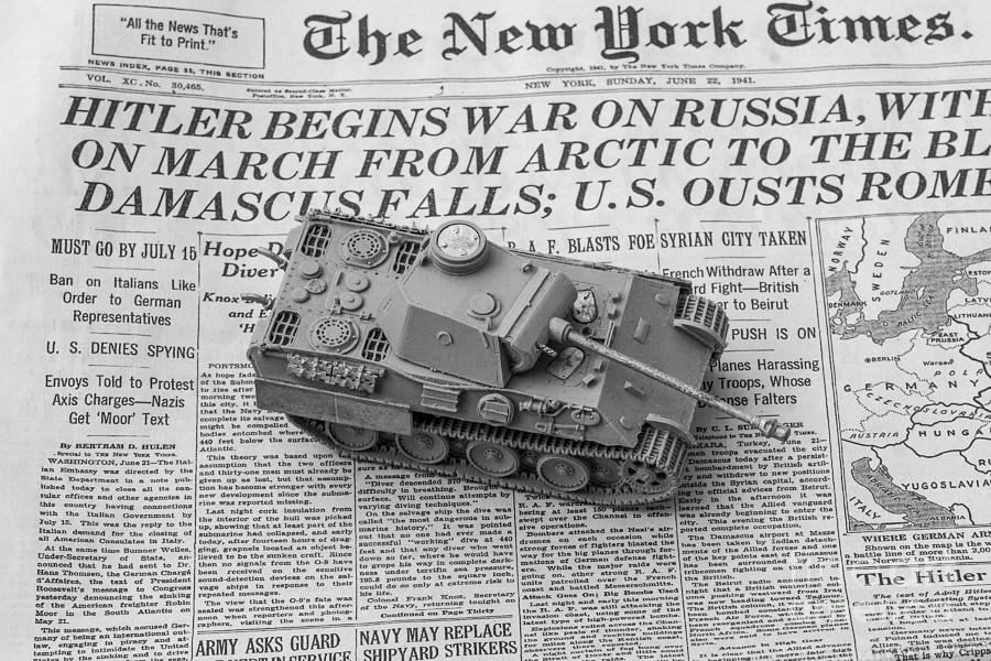 World War II Headlines Photograph by Randy Steele