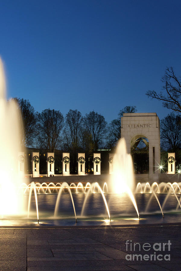 World War II Memorial Fountain II Photograph by Karen Jorstad