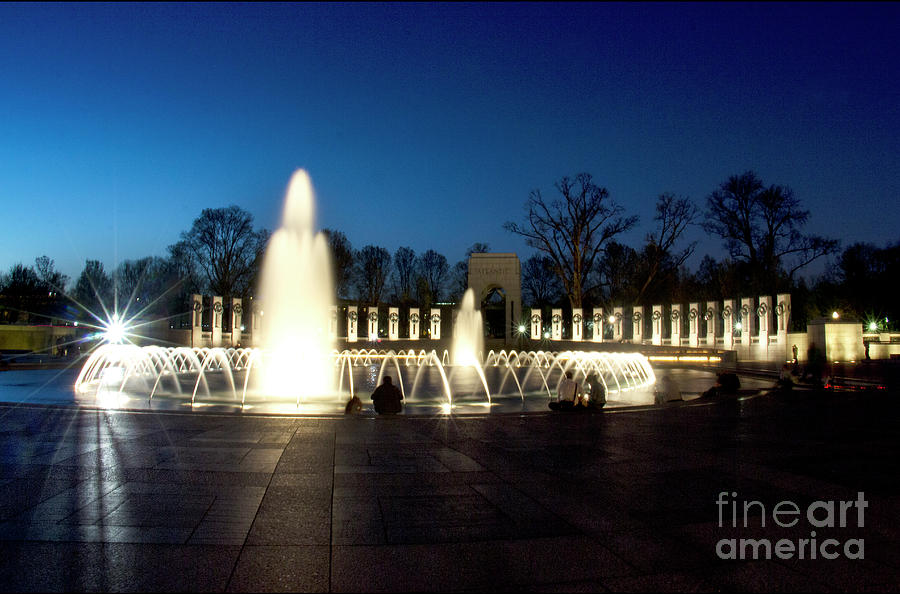 World War II Memorial Fountain III Photograph by Karen Jorstad