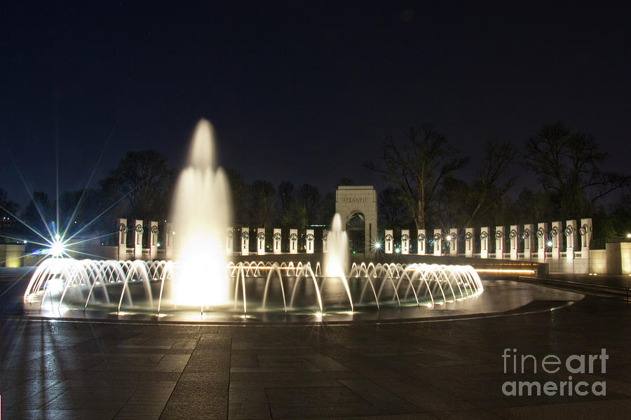 World War II Memorial Fountain IV Photograph by Karen Jorstad
