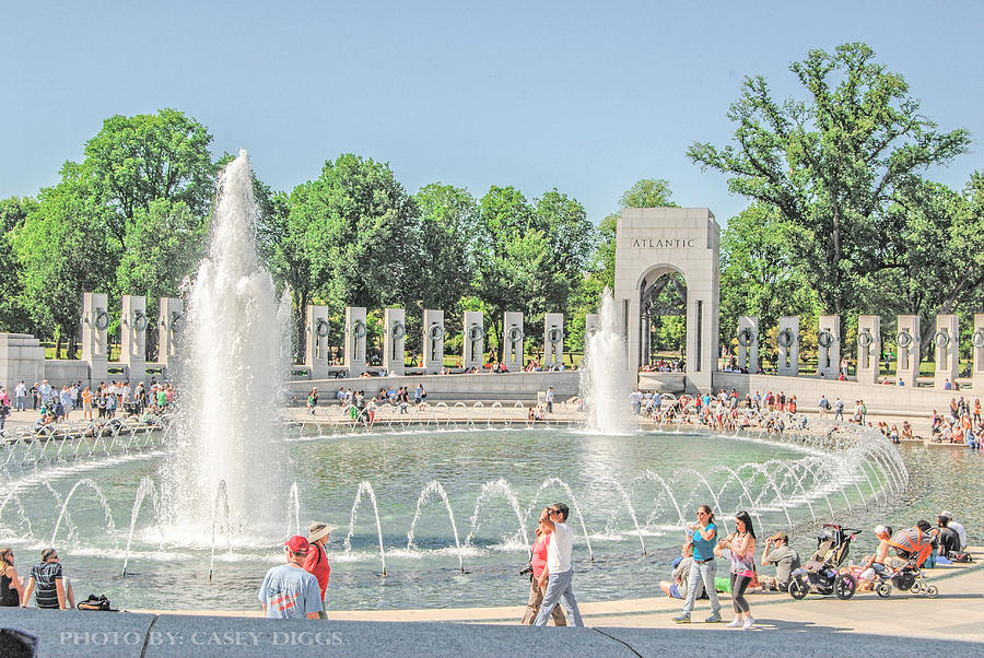 World War II Memorial Wall Photograph by Casey Diggs - Pixels