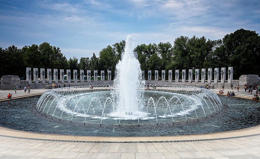 World War II Memorial Washington DC Photograph by Joan Carroll