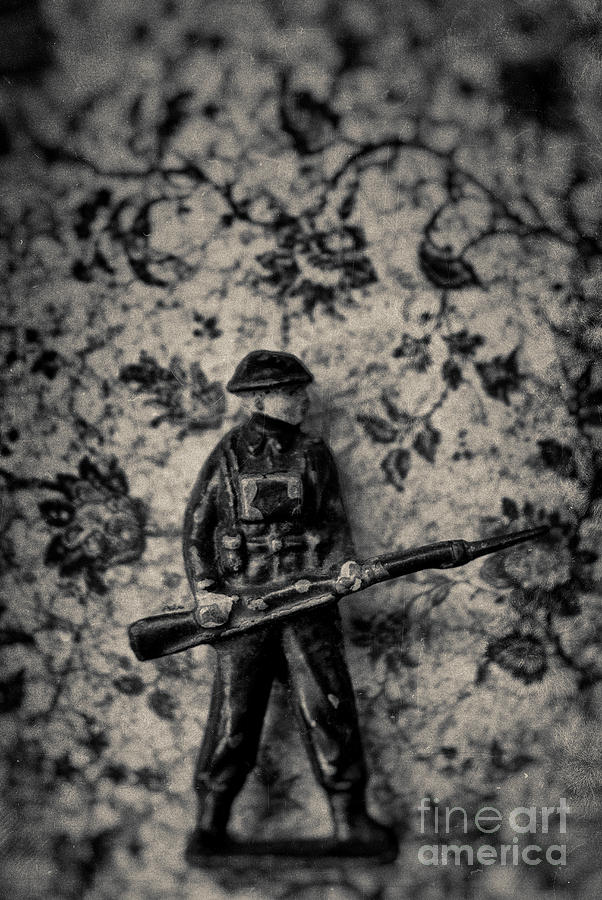 Vintage Photograph - World War One Lead Toy Soldier  by A Cappellari