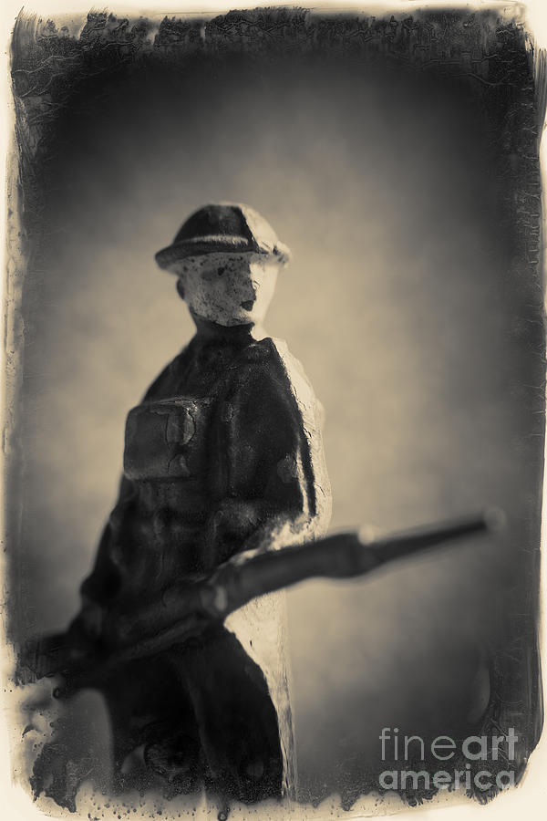 Vintage Photograph - World War One Toy Soldier #3 by A Cappellari