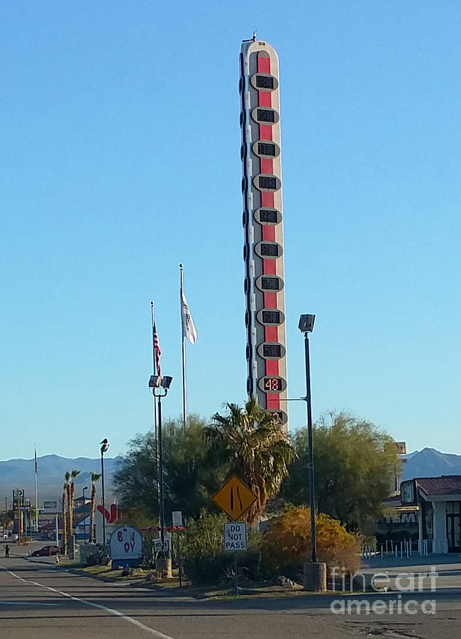 Baker California Photograph - Worlds Tallest Thermometer by Gregory Dyer