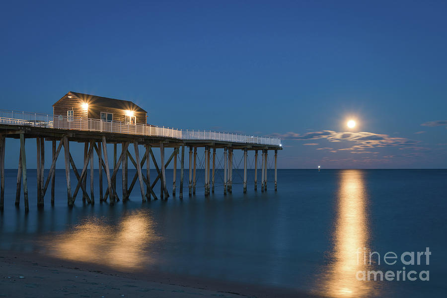 Worm Moon Rising at Belmar Photograph by Michael Ver Sprill