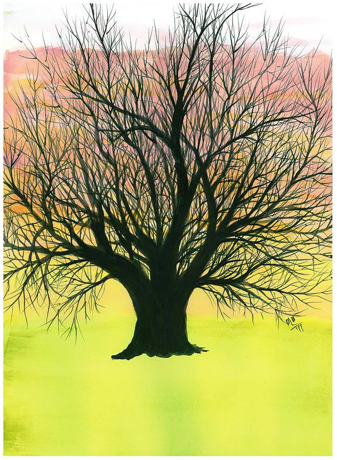 Worm Tree Painting by David Bartsch