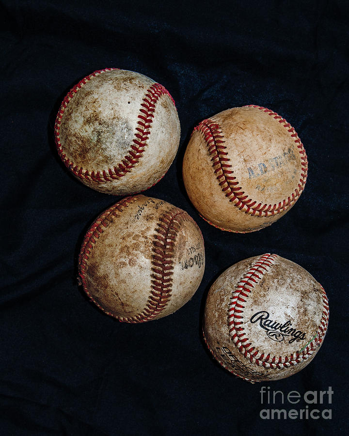 Worn Baseballs Still Life Photograph by Randy Steele