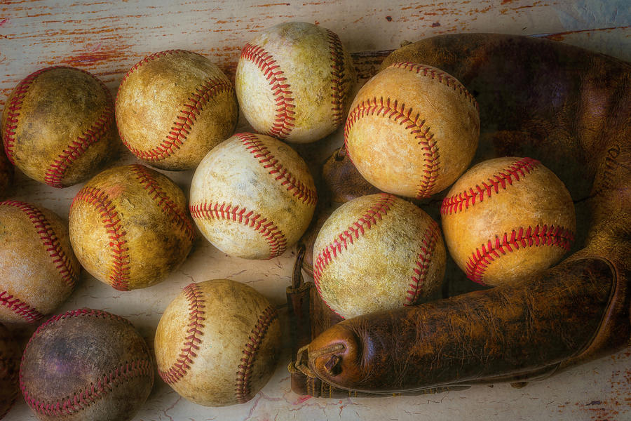 Worn Mitt And Baseballs Photograph by Garry Gay