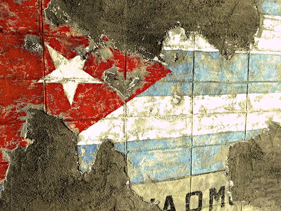 Nature Photograph - Worn Out Cuban Flag  by Funkpix Photo Hunter