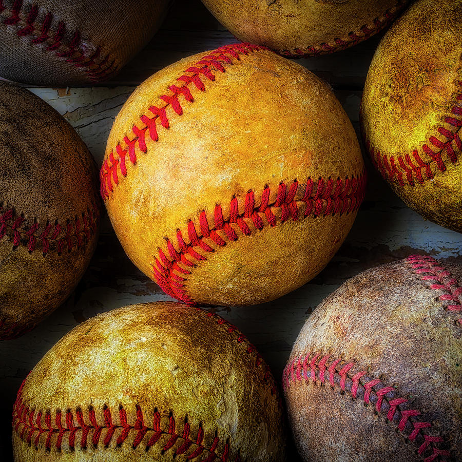 Worn Weathered Baseballs 2 Photograph by Garry Gay