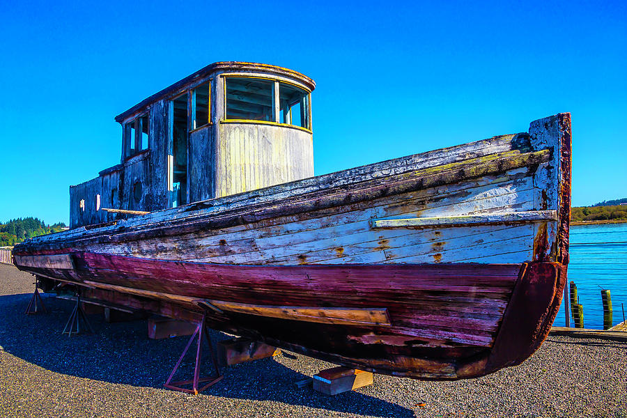 Worn Weathered Boat Photograph by Garry Gay