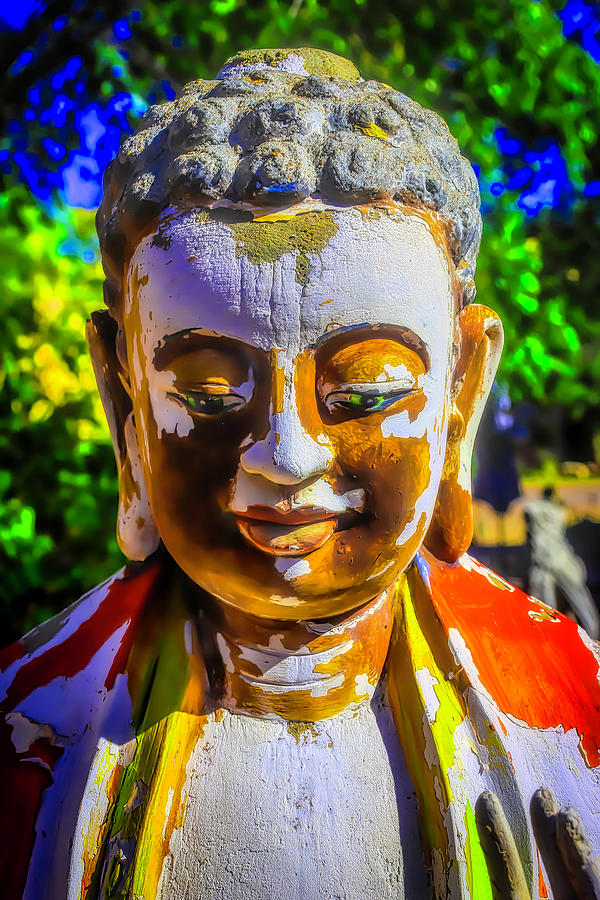 Worn Wooden Buddha Photograph by Garry Gay