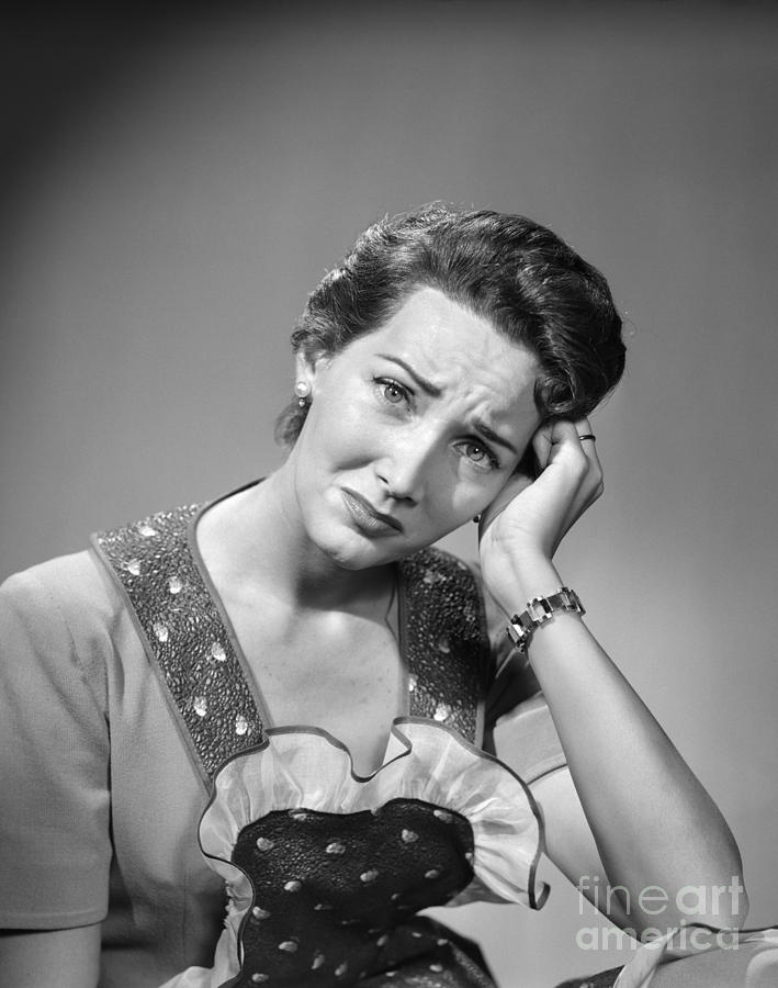Worried Woman Photograph by Debrocke/ClassicStock