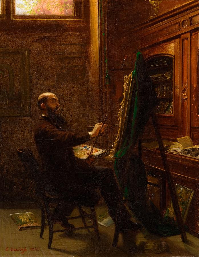 Worthington Whittredge in his Tenth Street Studio Painting by MotionAge Designs