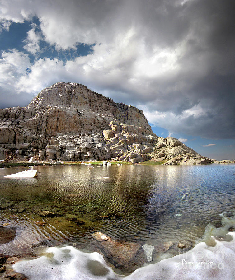Wotans Throne Over Trail Camp Lake 2 - Mt Whitney Trail Photograph