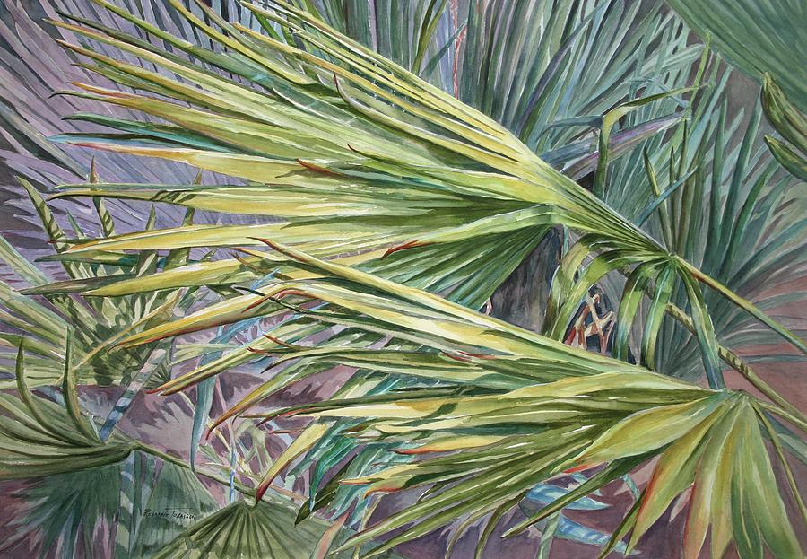 Woven Fronds Painting by Roxanne Tobaison