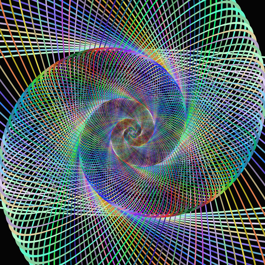 Abstract Digital Art - Woven spiral by David Zydd