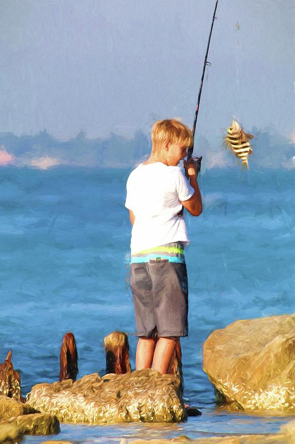 Wow Dad I Caught A fish Photograph by Carol Montoya