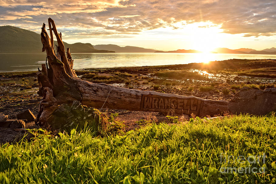 Sunset Photograph - Wrangell Log by Charity Hommel