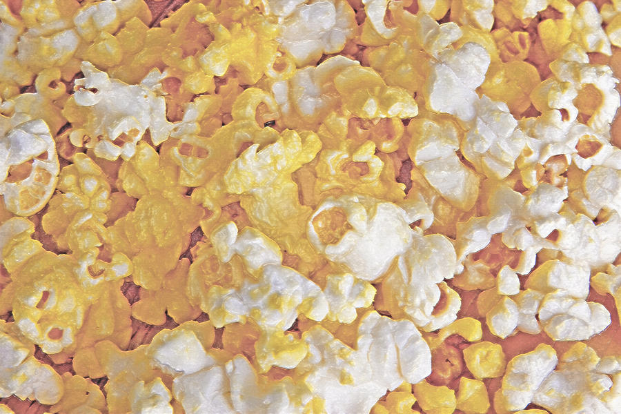 Popcorn Photograph - Wrapped Popcorn Abstract by Steve Ohlsen