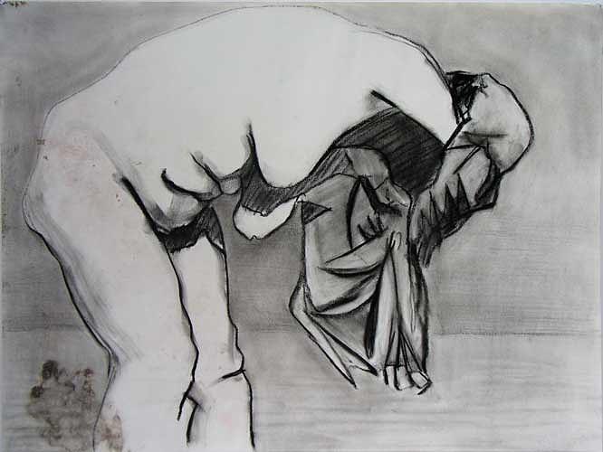 Nude Drawing - Wrapped Up by Brad Wilson