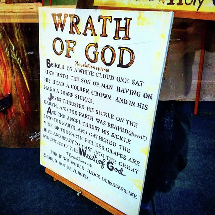 Bible Photograph - Wrath Of God, Storefront Church by Alex Haglund