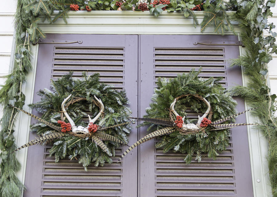 Wreaths at Peter Hay Kitchen Photograph by Teresa Mucha