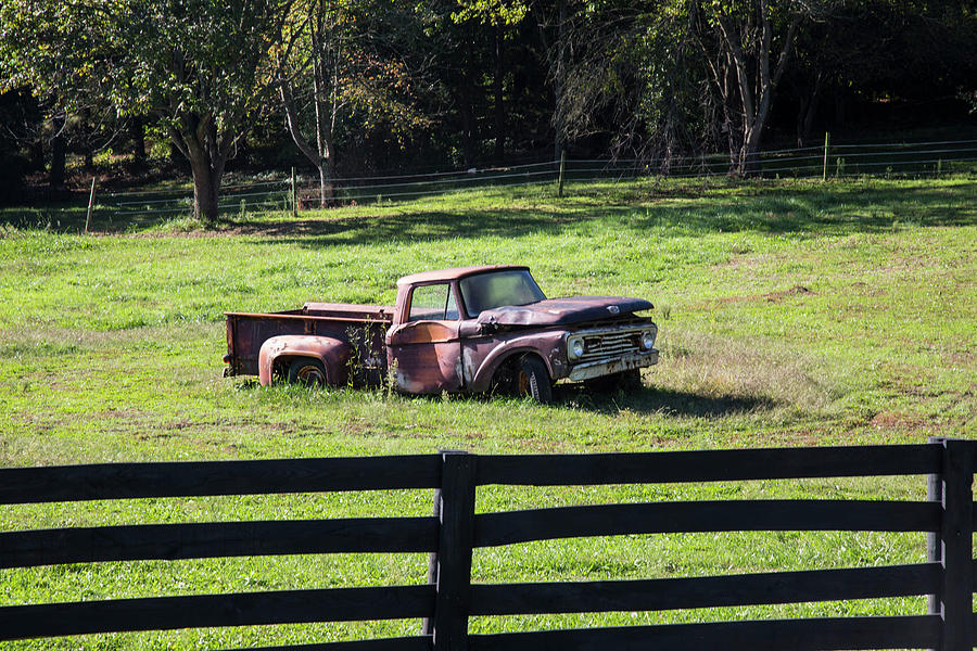 Wreck in a Field Photograph by Jeff Roney - Fine Art America