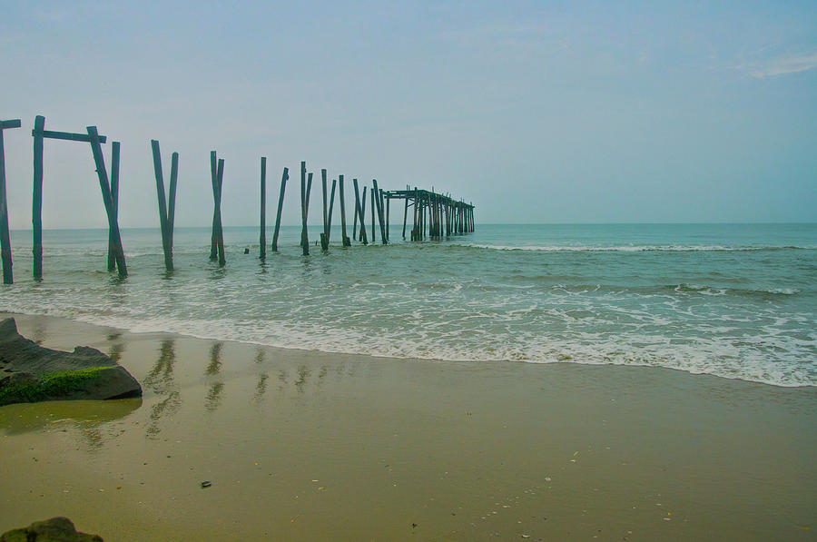 Wreck of the 58th Street Pier - Ocean City New Jersey Photograph by Bill Cannon