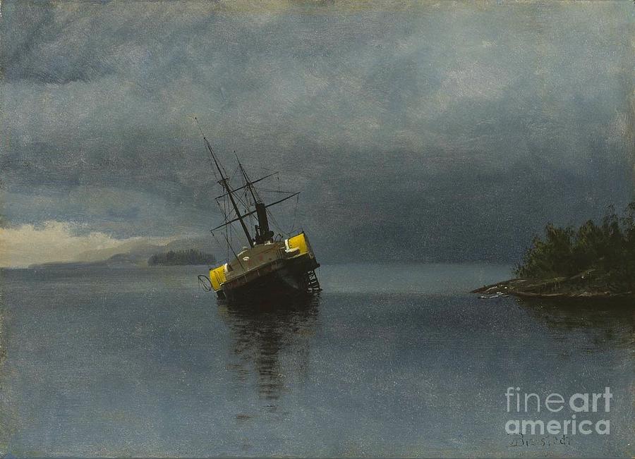 Albert Bierstadt  Painting - Wreck of the Ancon by Celestial Images