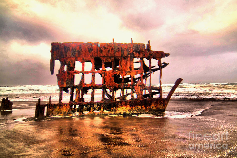 Wreck of the Peter Iredale  Photograph by Jeff Swan