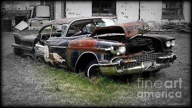 Wrecked 1958 Sixty Special Cadillac Photograph by Peter Ogden