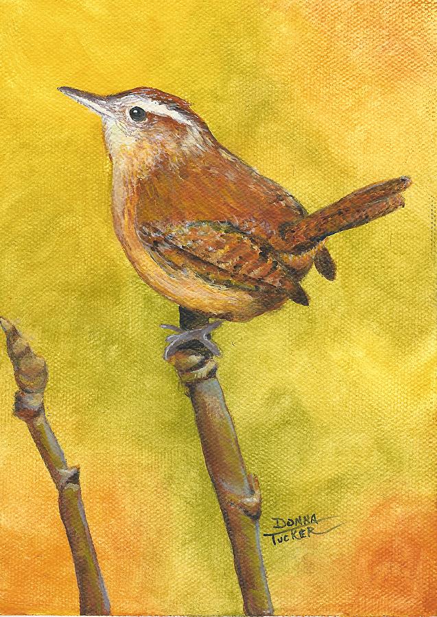 Wren Painting by Donna Tucker