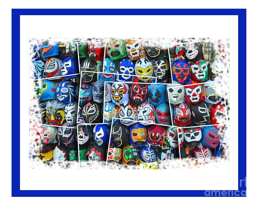 Wrestling Masks of Lucha Libre Altered III Photograph by Jim Fitzpatrick