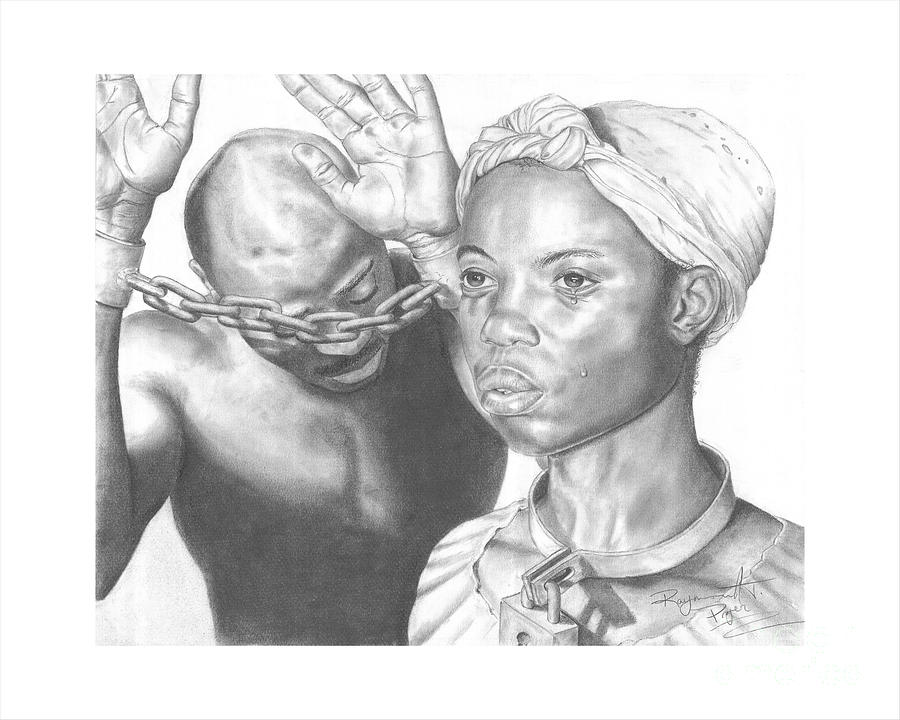 Wretched Bonds Of Slavery Drawing by Sandra Pryer