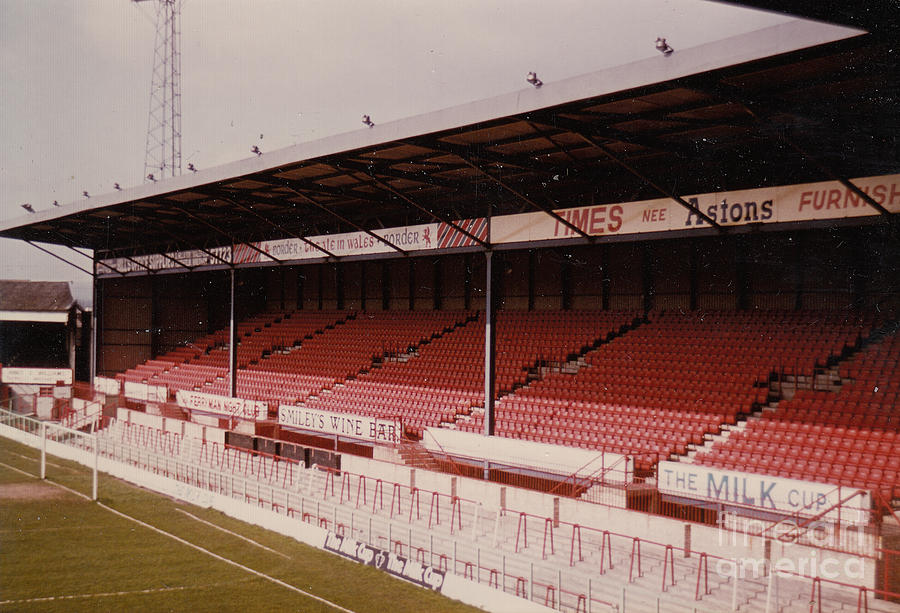 Wrexham FC - Racecourse Ground - Marstons Stand 1 - 1980s Photograph by Legendary Football Grounds