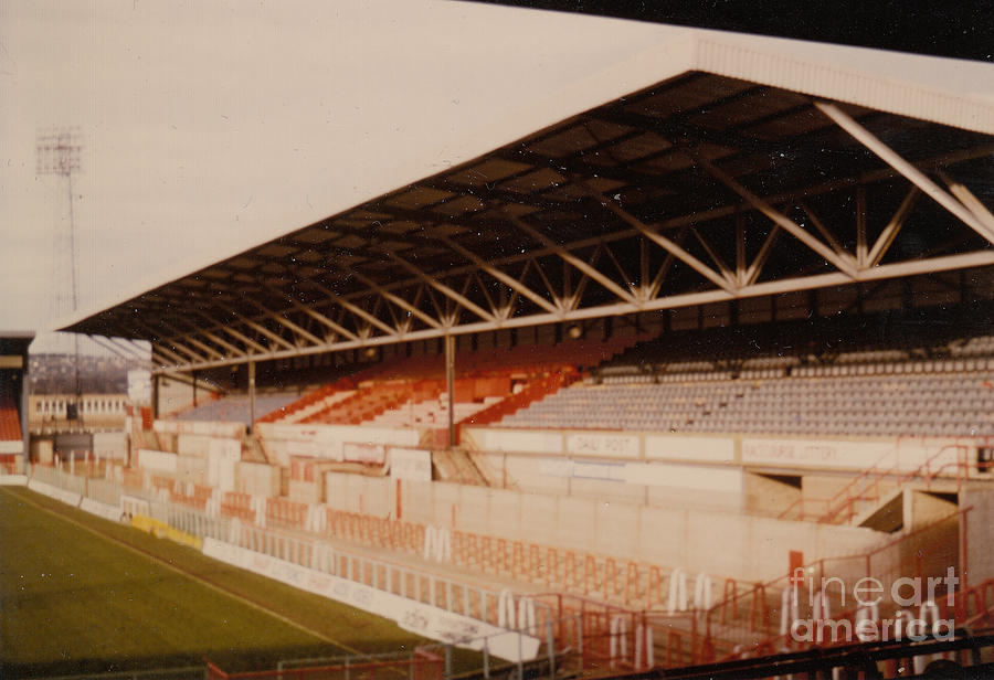 Wrexham FC - Racecourse Ground - The Yale Stand 1 - 1980s Photograph by Legendary Football Grounds