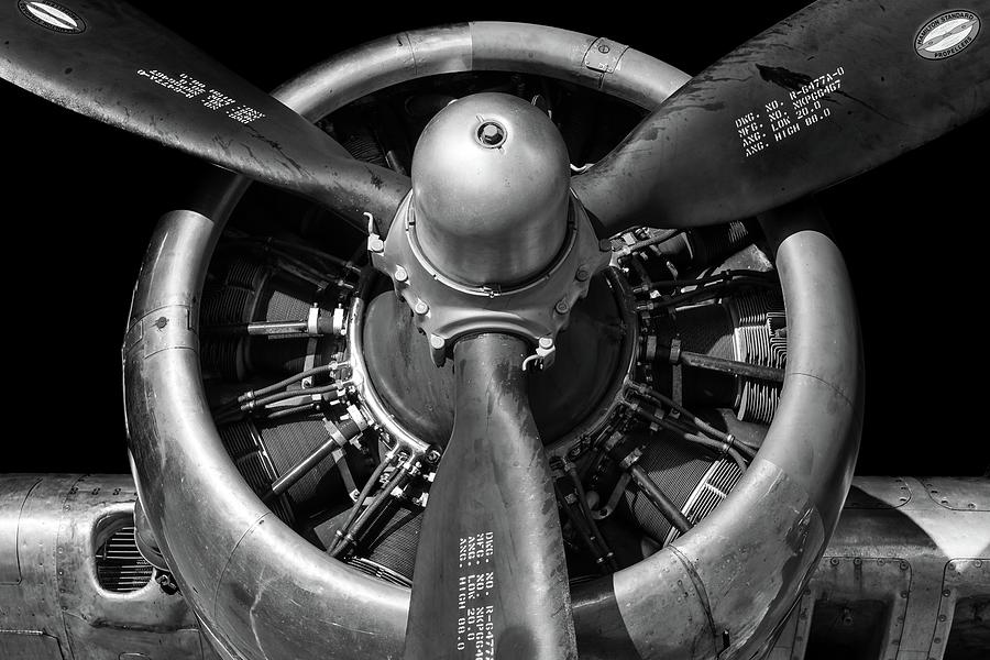 Airplane Photograph - Wright Cyclone by Chris Buff