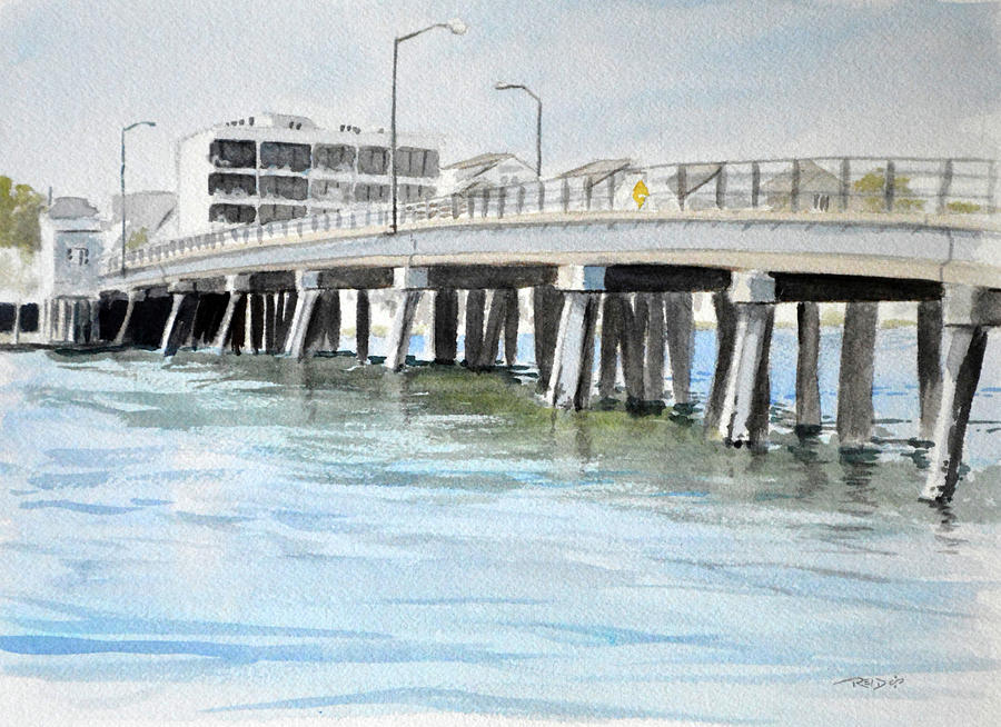 Architecture Painting - Wrightsville Beach Bridge by Christopher Reid